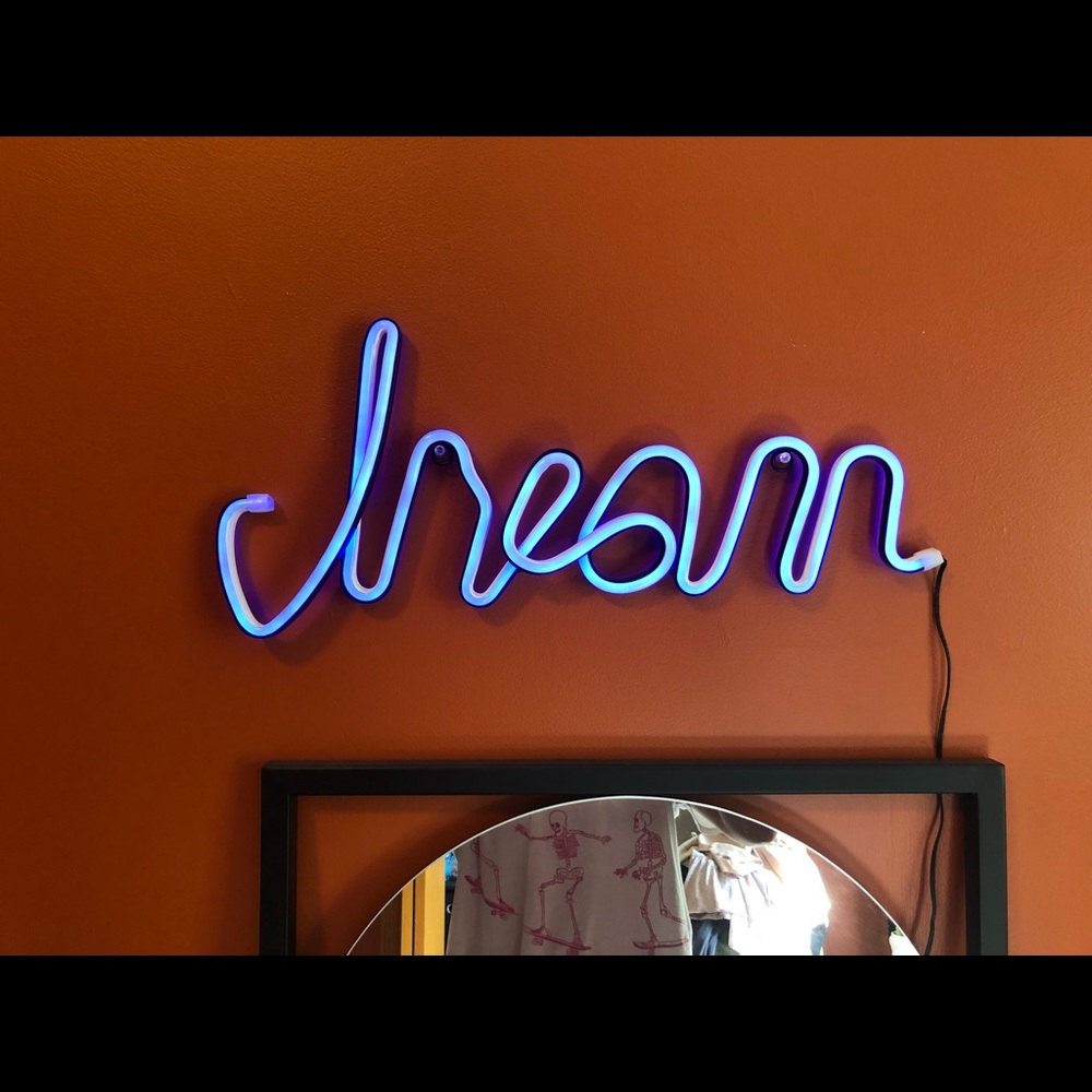 Neon LED “dream” sign